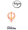 religious sign-sikhism vector image vector image