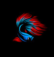 betta fish logo template vector image vector image
