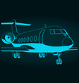private business jet close-up vector image