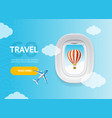 realistic detailed 3d travel and tourism banner vector image