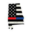 state alabama police and firefighter support vector image