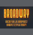 retro show alphabet design cabaret led lamps vector image vector image