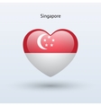 love singapore symbol heart flag icon vector image