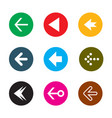 set of color arrows collection buttons vector image