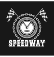 speedway racing badge vector image