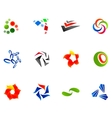 12 colorful symbols set 10 vector image