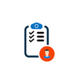 checklist with icon man simple symbol eps10 vector image