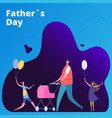 fathers day with man and kids vector image