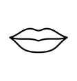 female lips icon woman pictogram isolated vector image vector image