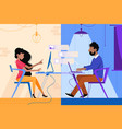 workspace for team work vector image vector image