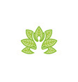 creative body leaf logo vector image vector image