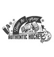hockey monochrome concept vector image vector image