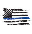 an american flag symbolic support for law vector image