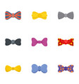 fashion bow tie icon set flat style vector image vector image