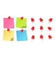 realistic blank sticky notes isolated on white vector image vector image