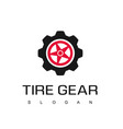 tire gear logo design template vector image vector image