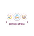 work diversity loop concept icon vector image vector image