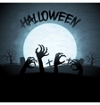 eps 10 halloween background with zombies vector image