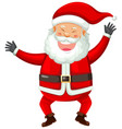 happy santa claus cartoon character vector image