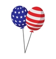 balloons in the usa flag colors cartoon icon vector image vector image