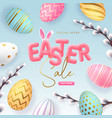 happy easter typography big sale poster vector image vector image