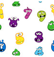 seamless pattern with monster numbers vector image
