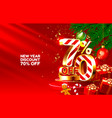 new year discount merry christmas sale 70 off vector image