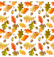 autumn leaves background - seamless pattern vector image vector image