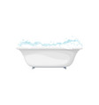 hot bathtub with foamy bubbles bathroom object vector image