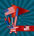 happy independence day card 4th of july abstract vector image