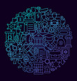 law line icon circle concept vector image vector image