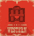 western saloon poster background vector image