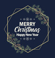 christmas frame with pine branches vector image