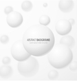 white realistic sphere vector image vector image