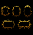 antique golden frames vector image vector image