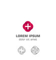 medical center logo template vector image vector image