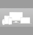 realistic gadgets mockup tv screen laptop vector image