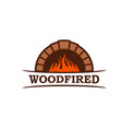 fireplace firewood chimney and hearth fire icon vector image vector image