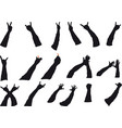 rock gestures vector image vector image