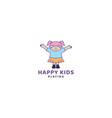 daughter or girl or female hand up cute logo vector image