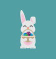 easter egg bunny holding a basket vector image