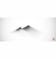 ink painting of far misty mountains in simple vector image