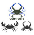 modern crab logo vector image