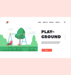 Blank playground template happy kids poster design