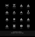 symbolic tattoo design and meaning minimalist vector image vector image