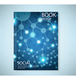cover report social network background with media vector image