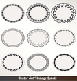 frame labels set ornamental vintage vector image