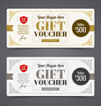 gift voucher template with glitter gold vector image