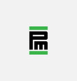 pm - design element or icon logo with letters p vector image vector image
