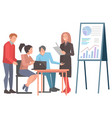 business meeting workers presentation seminar vector image vector image